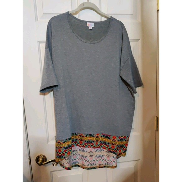 Lularoe Lot of 5 Top Shirt Size Large Short Sleeve Solid & Prints Pullover - Picture 6 of 14